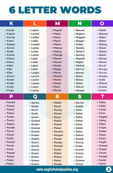 6 letter words ending in a.